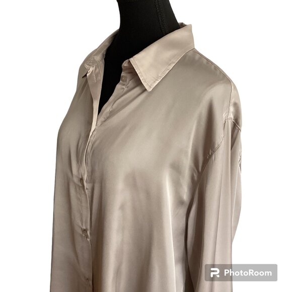 H&M Satin look blouse/tunic Size M - Picture 6 of 7